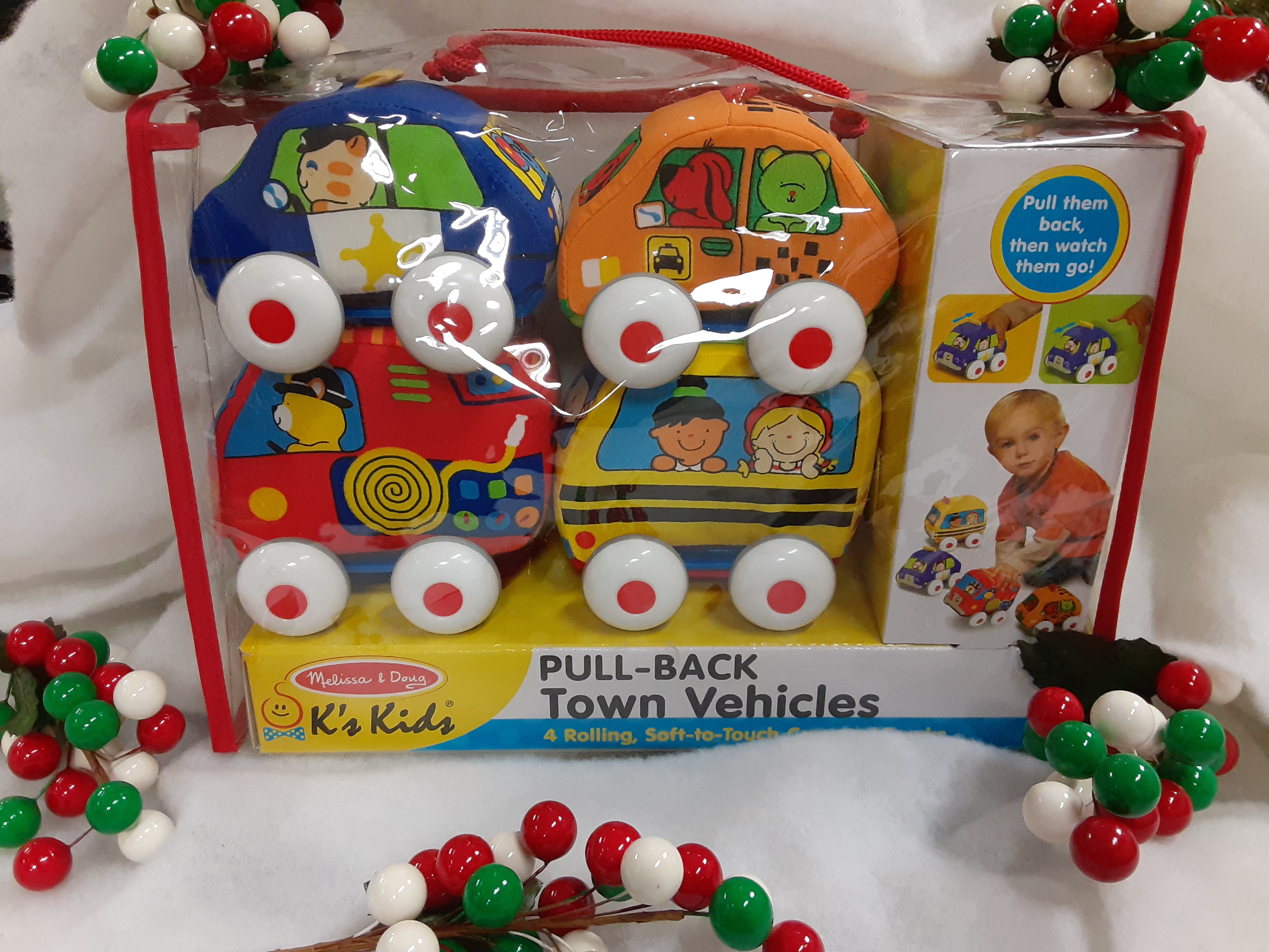 melissa & doug pull back town vehicles